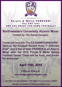 APRIL 11 2015  Spring Game Alumni Mixer HOSTED by The GAMECHANGERS : APRIL 11 2015  Spring Game Alumni Mixer HOSTED by The GAMECHANGERS
